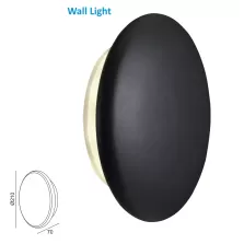 Circular Black wall light